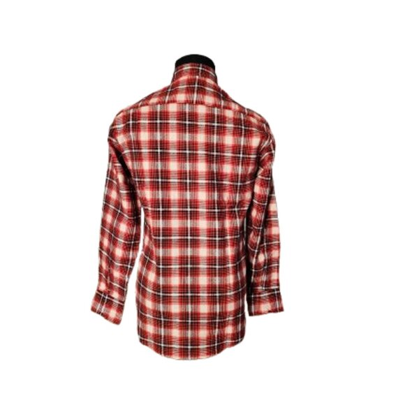 RAYMOND CHEMISE MEN'S PLAID CASUAL DRESS LONG SLEEVE FLANNEL SHIRT - SIZE M - Picture 5 of 6